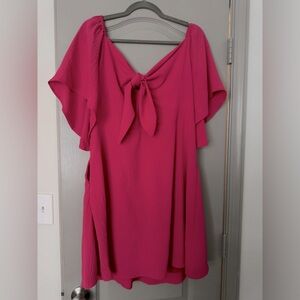 Hot pink above the knee dress